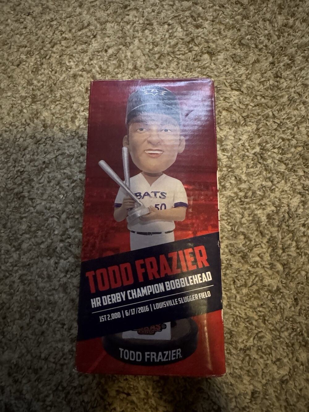 2016 Todd Frazier HR Derby Champion Louisville Bats SGA Bobblehead New Box